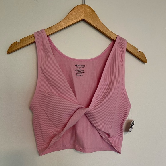 Pink Cross Front Crop-Top - Picture 1 of 3
